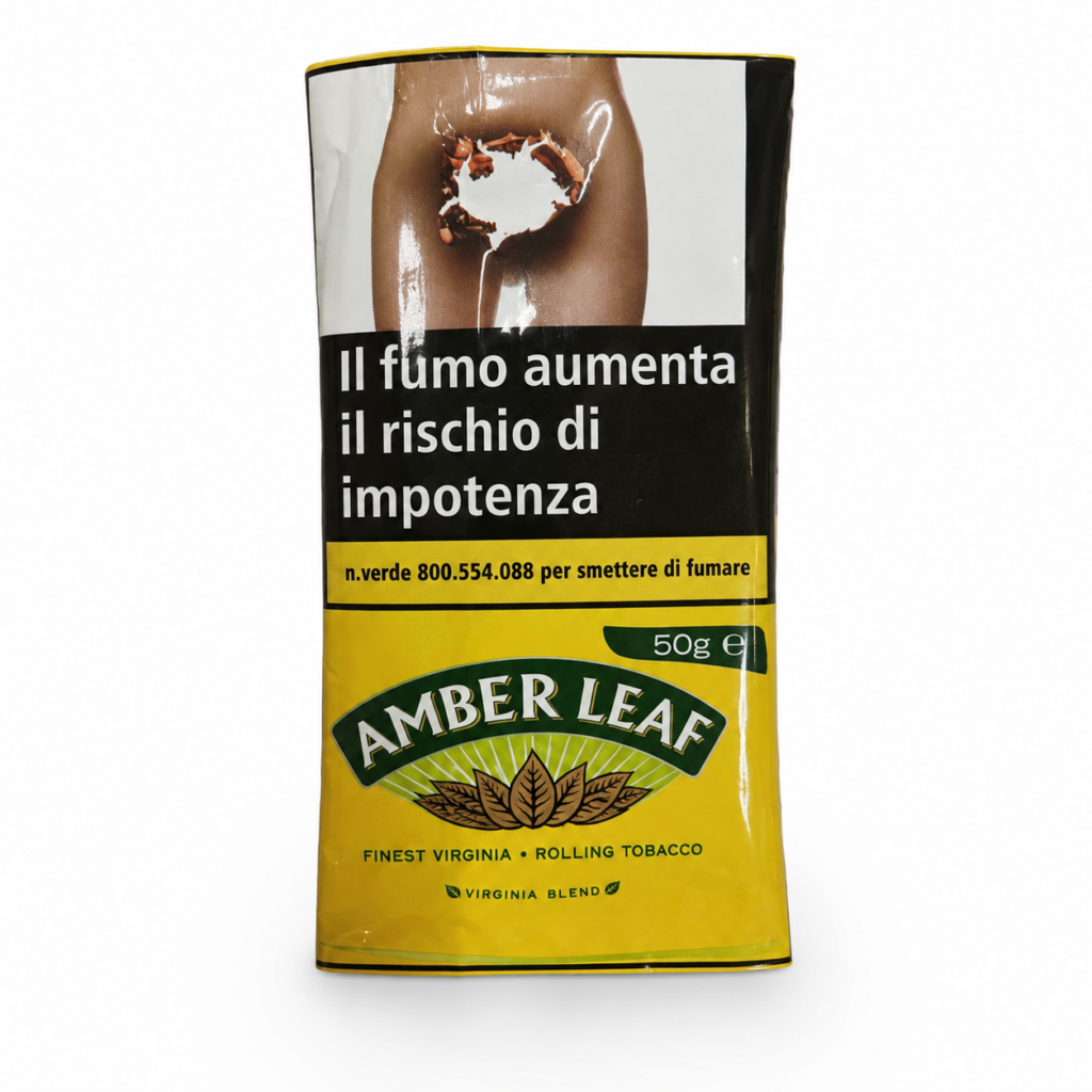 Amber Leaf Italian Warning Pouch - 50g Pouch